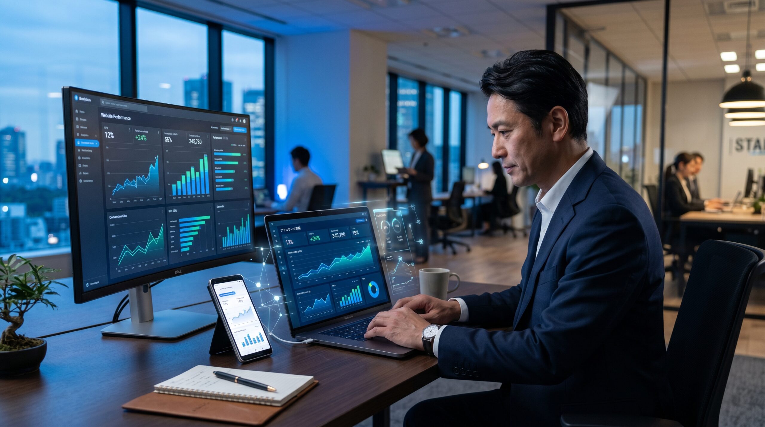 AI活用とビジネス成長のイメージ