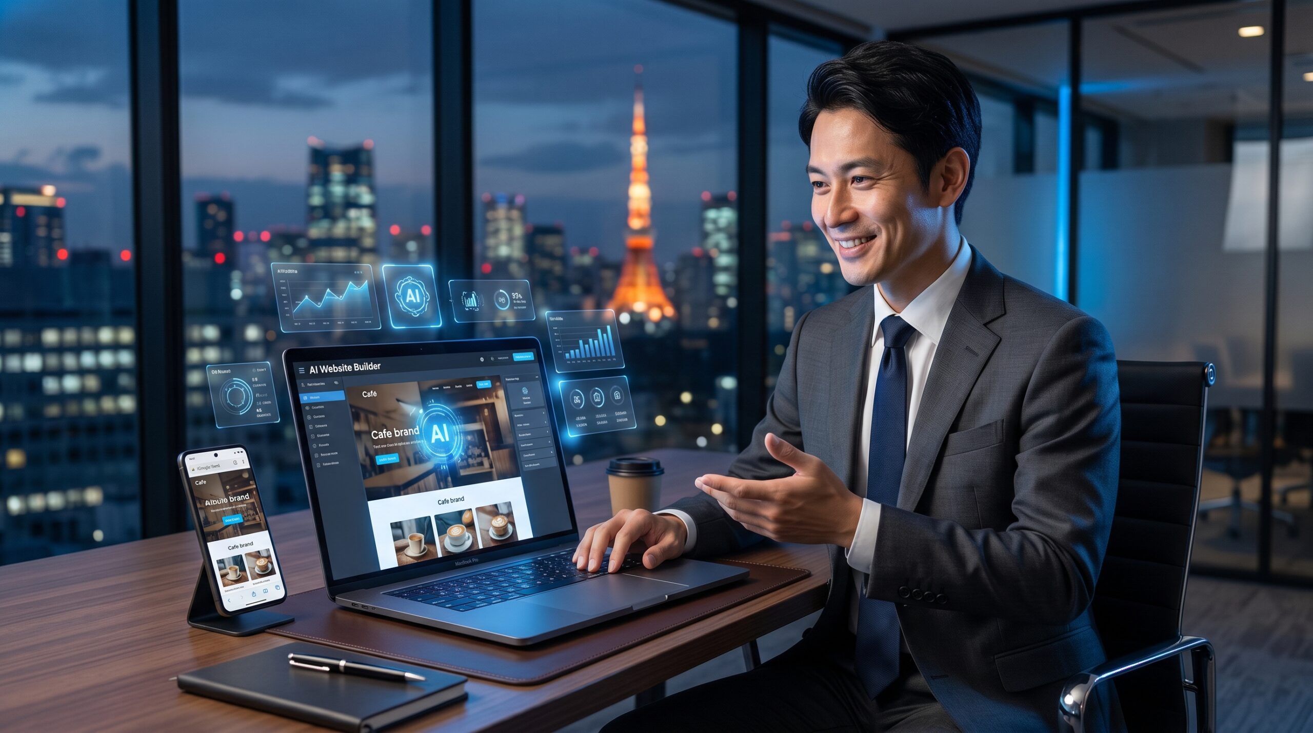 AI活用ホームページ制作のヒーロー画像