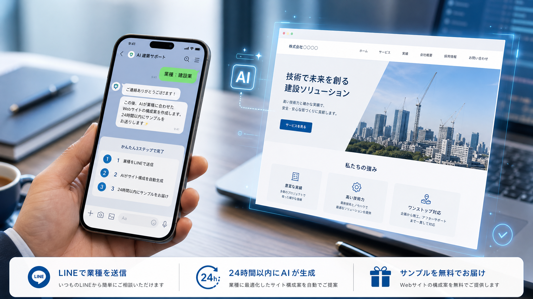 LINE相談とスマホ導線イメージ